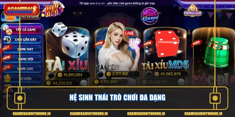 Hệ sinh thái trò chơi đa dạng